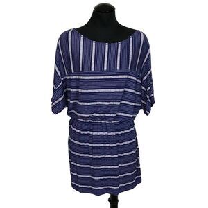 Max Studio Casual Stretch Blue Stripe Dress - Women’s S